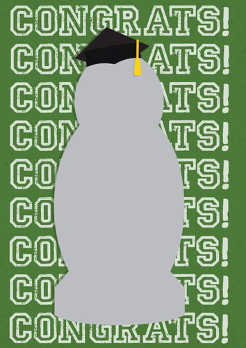 Graduation - cap and gown Greeting Card & Envelope (CGC56109)